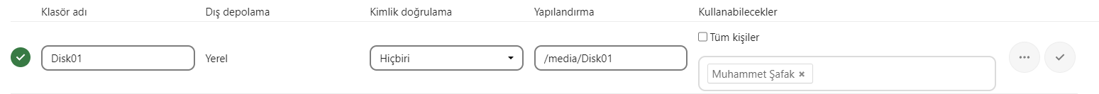 NextCloud'a RAID depolama alanının bağlanması
